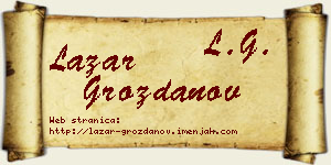 Lazar Grozdanov vizit kartica